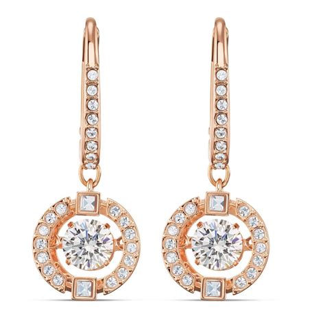 swarovski rose gold earrings uk